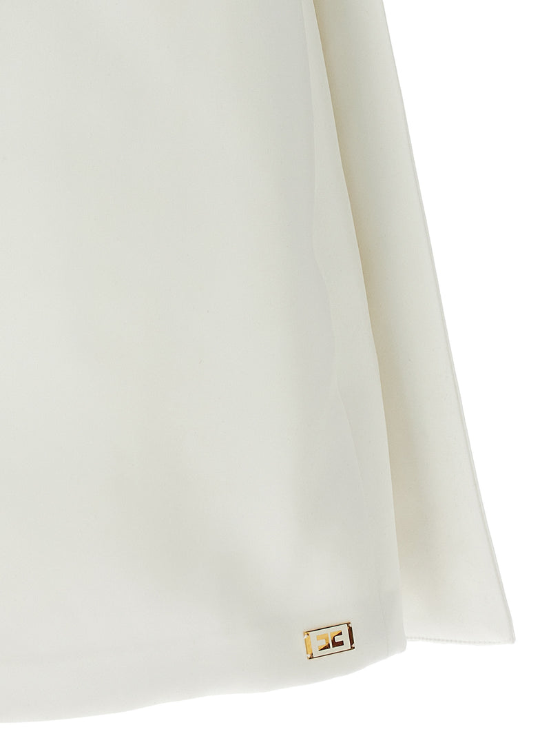 Robe courte Elisabetta Franchi en polyester blanc