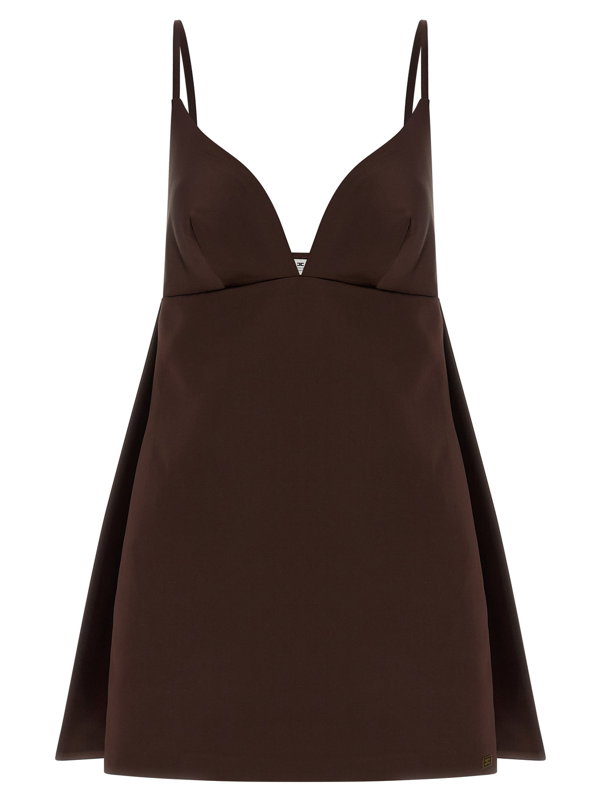 Elisabetta Franchi Brown Polyester Short Dress for Women
