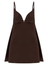 Elisabetta Franchi Brown Polyester Short Dress for Women