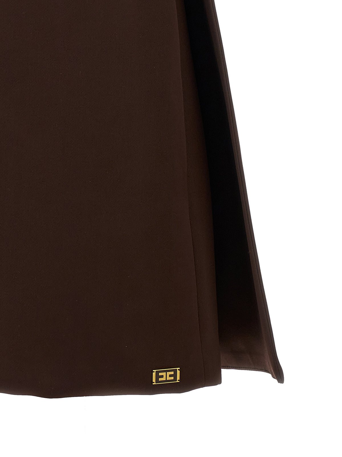 Elisabetta Franchi Brown Polyester Short Dress for Women