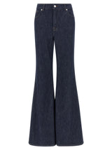7 For All Mankind Blue Cotton Flared Jeans - Retro Flare Style