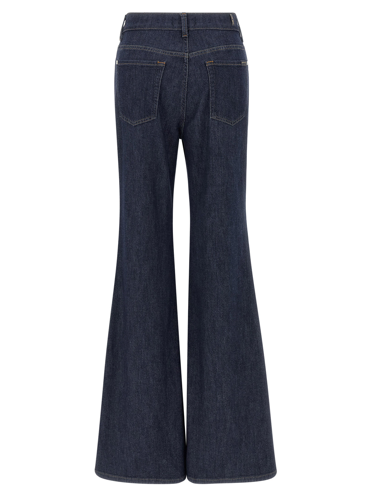 7 For All Mankind Blue Cotton Flared Jeans - Retro Flare Style