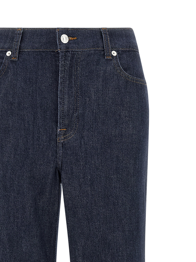 7 For All Mankind Blue Cotton Flared Jeans - Retro Flare Style