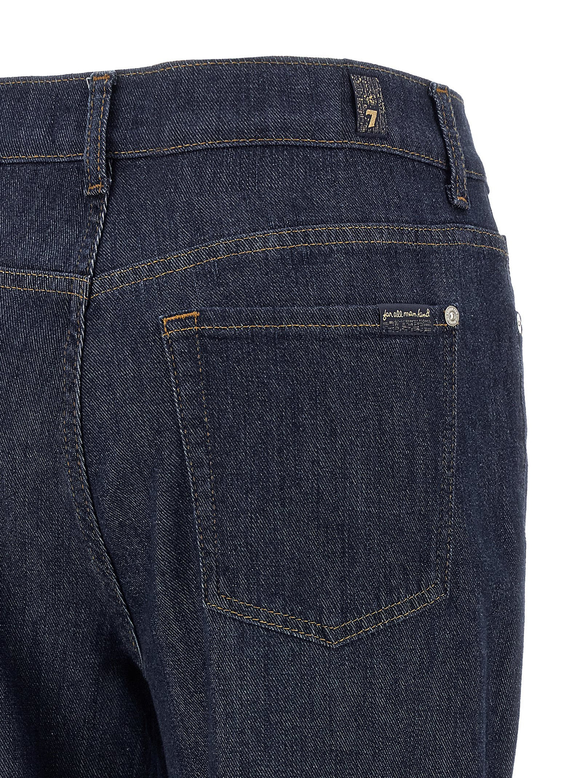 7 For All Mankind Blue Cotton Flared Jeans - Retro Flare Style