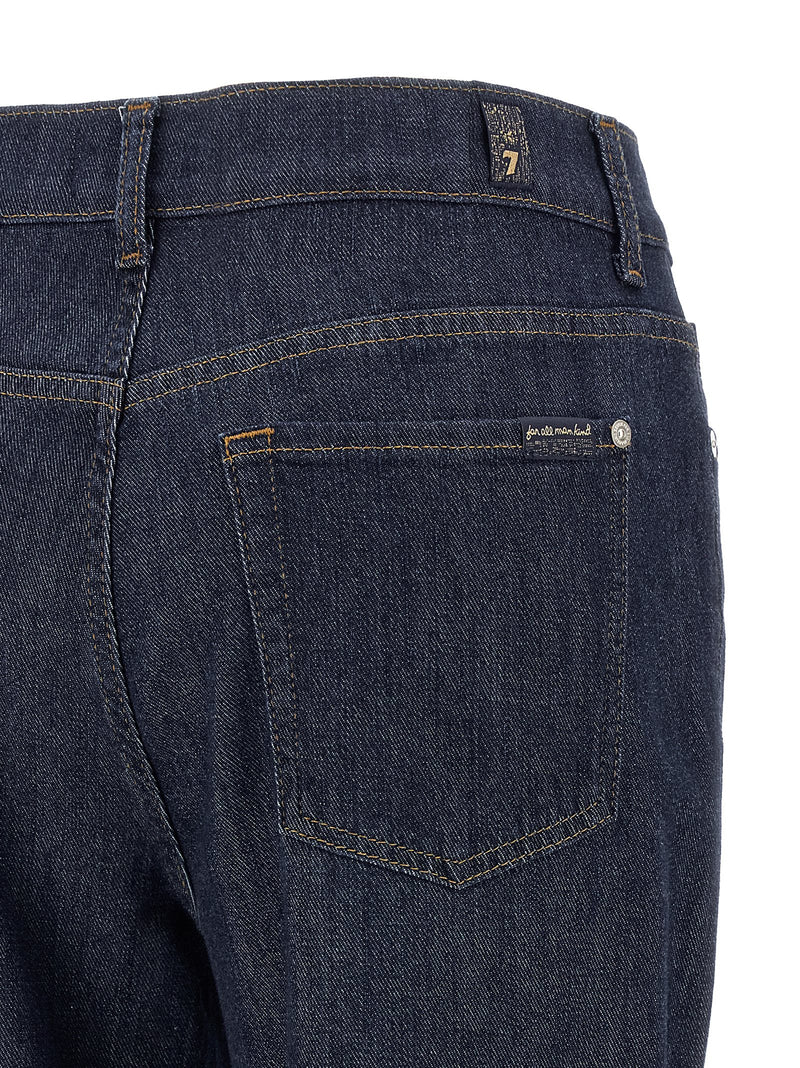 7 For All Mankind Blue Cotton Flared Jeans - Retro Flare Style