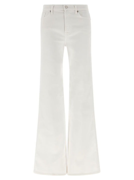 Jean évasé 7 For All Mankind en coton blanc