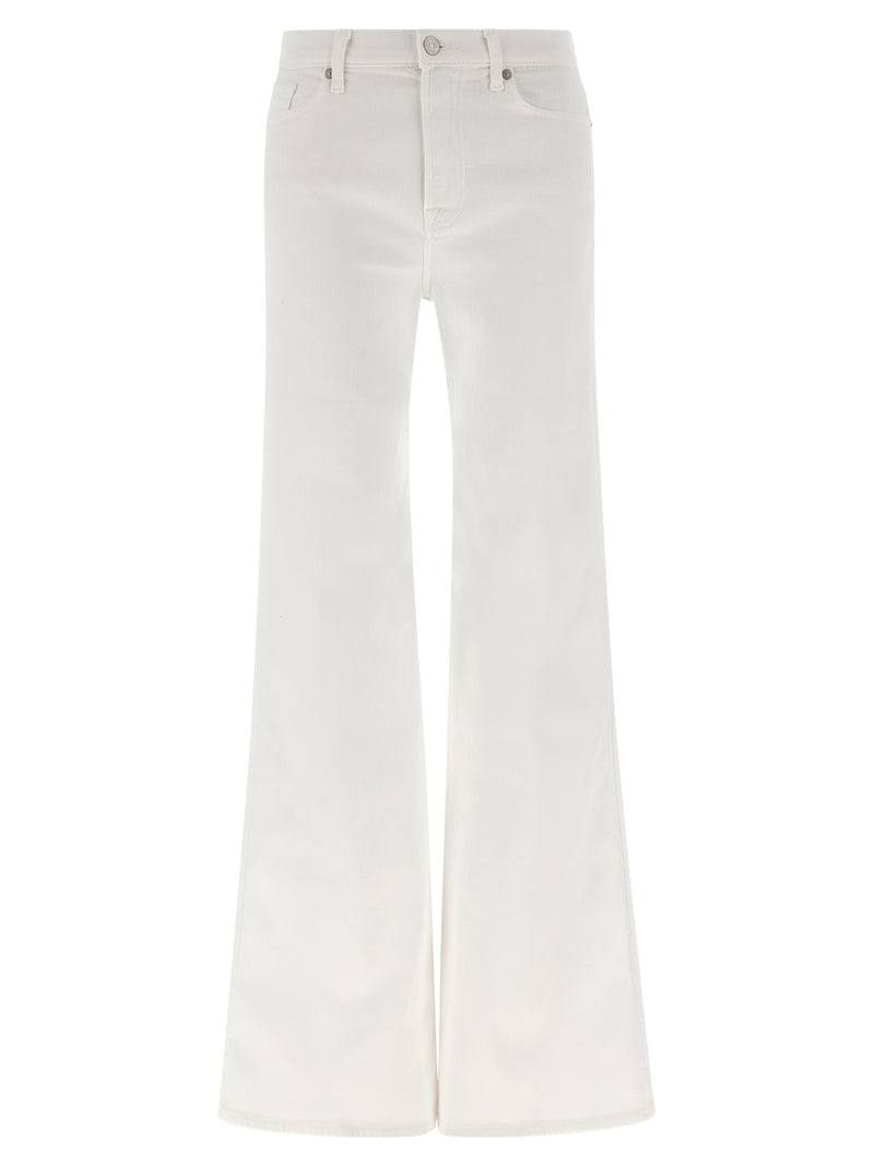 Jean évasé 7 For All Mankind en coton blanc