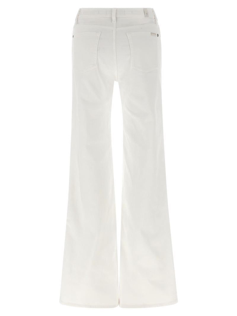 Jean évasé 7 For All Mankind en coton blanc
