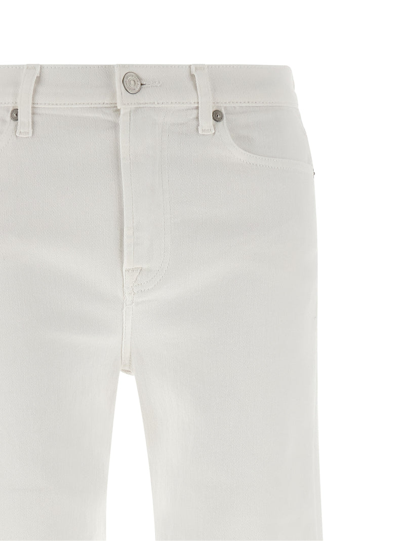 Jean évasé 7 For All Mankind en coton blanc