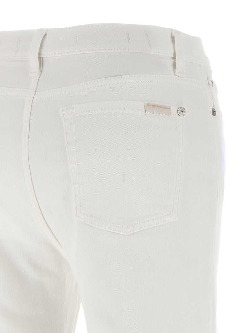 Jean évasé 7 For All Mankind en coton blanc