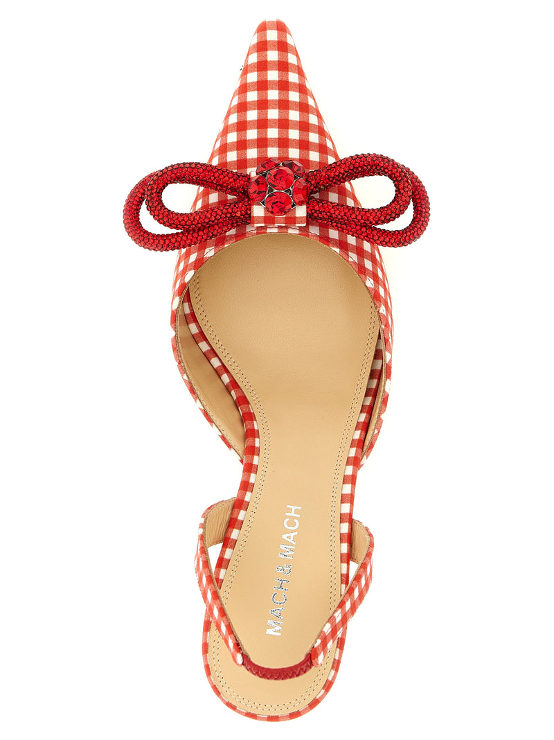 MACH & MACH Multicolor Cotton-Like Mid Heel Pumps