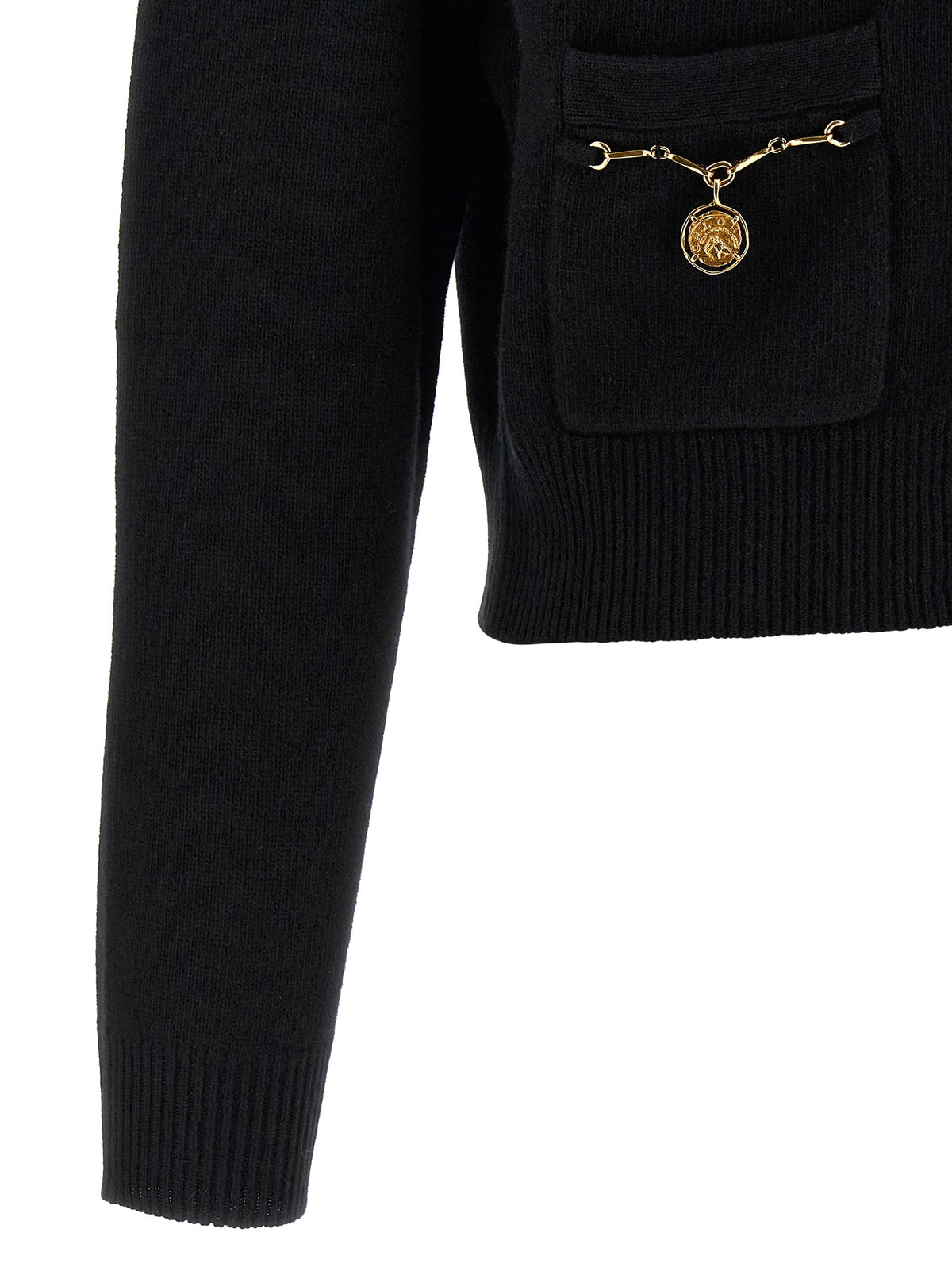 Chloé Black Merino Wool and Cashmere Cardigan