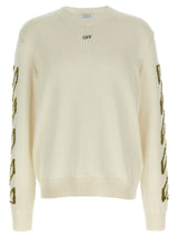 Off-White Beige Cotton Cardigan