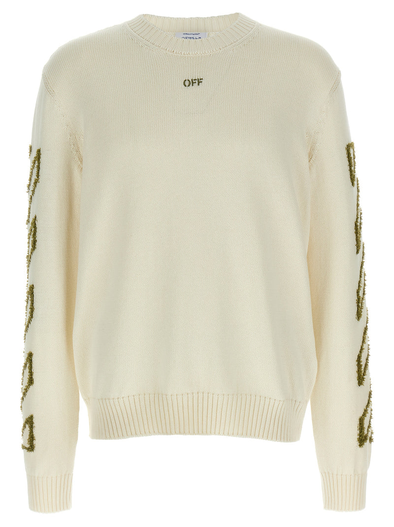 Off-White Beige Cotton Cardigan for Men