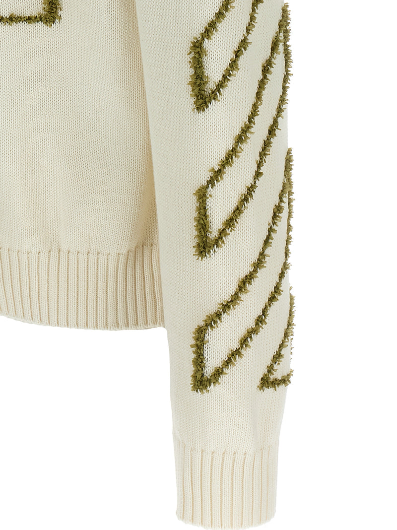 Off-White Beige Cotton Cardigan for Men