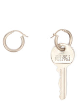 Boucles d'oreilles en laiton argenté MM6 Maison Margiela
