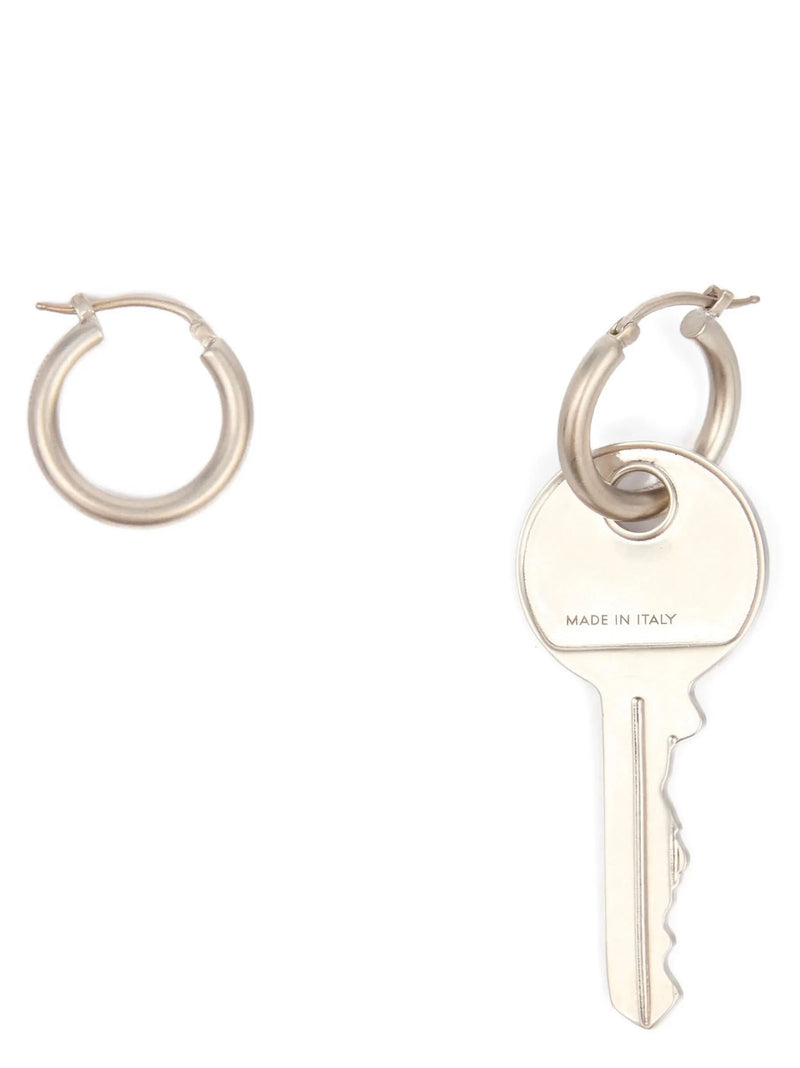 Boucles d'oreilles en laiton argenté MM6 Maison Margiela