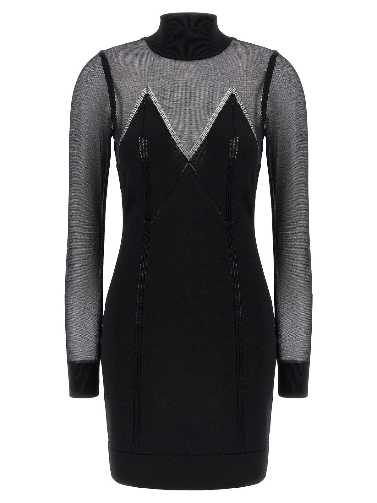 Elisabetta Franchi Black Viscose Short Dress