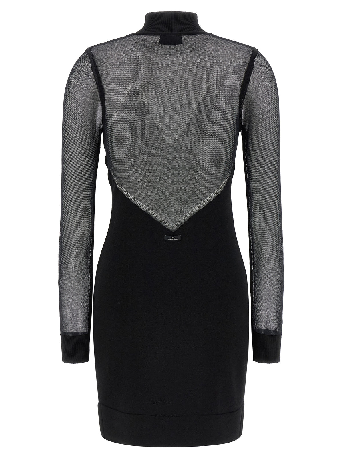 Elisabetta Franchi Black Viscose Short Dress