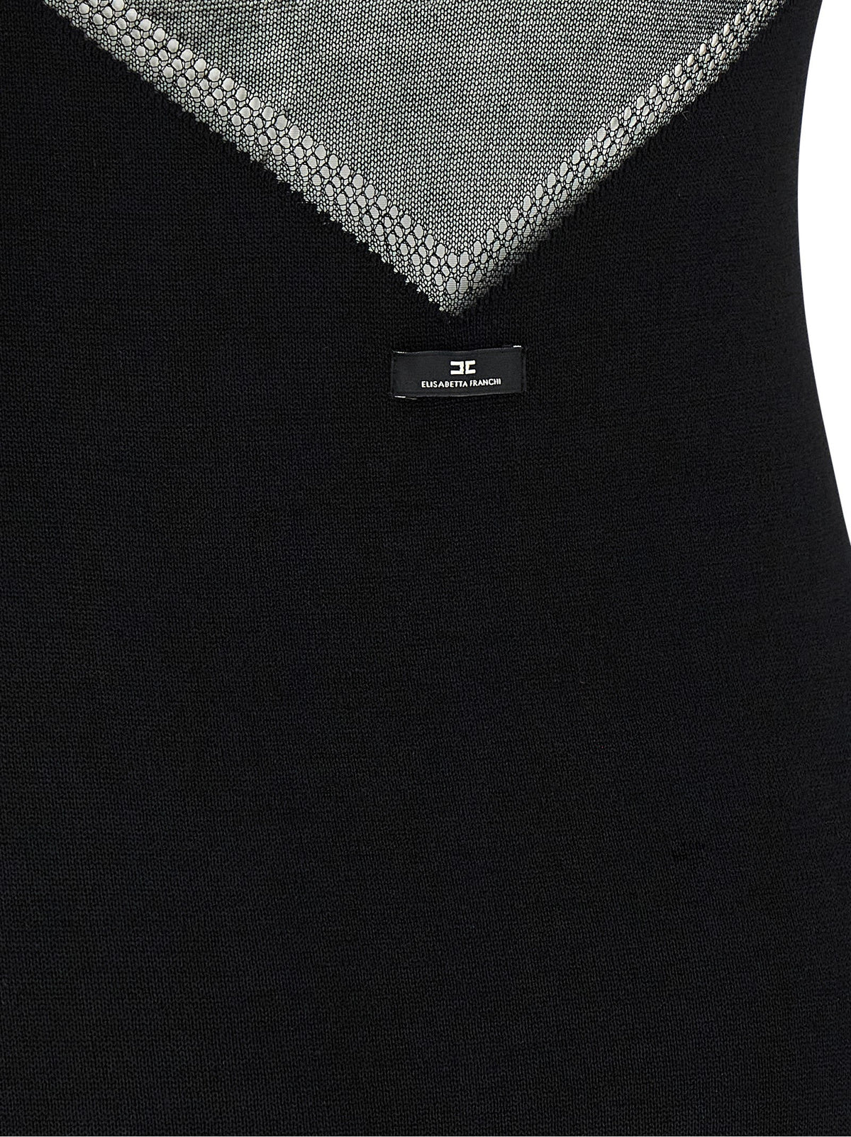 Elisabetta Franchi Black Viscose Short Dress
