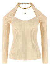 Elisabetta Franchi Beige Viscose Cardigan