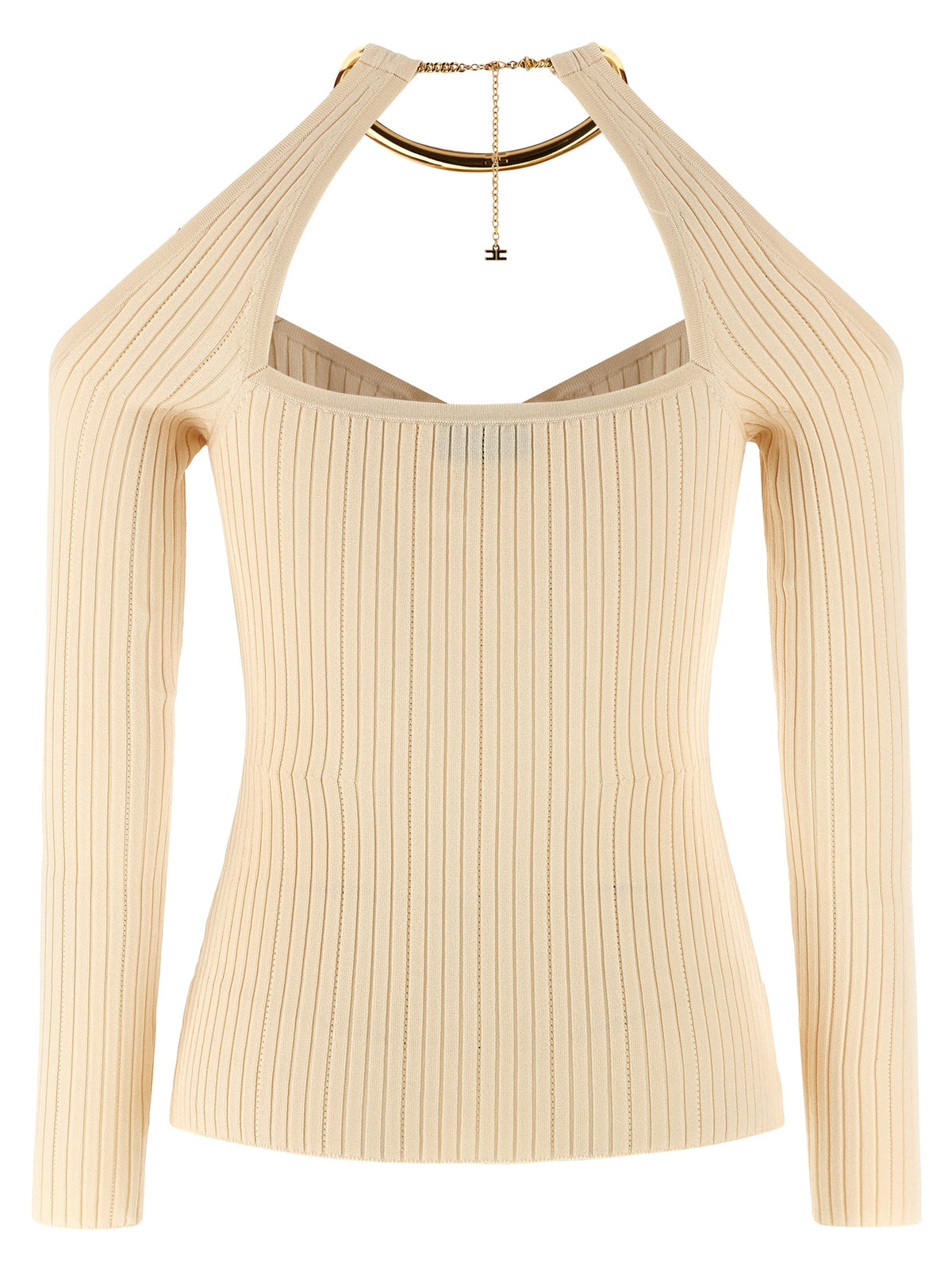 Elisabetta Franchi Beige Viscose Cardigan