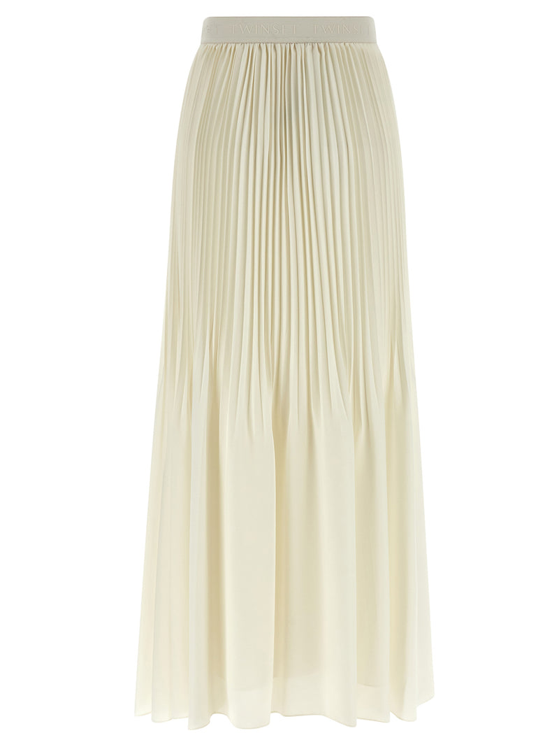 Twinset White Polyester Mini Skirt