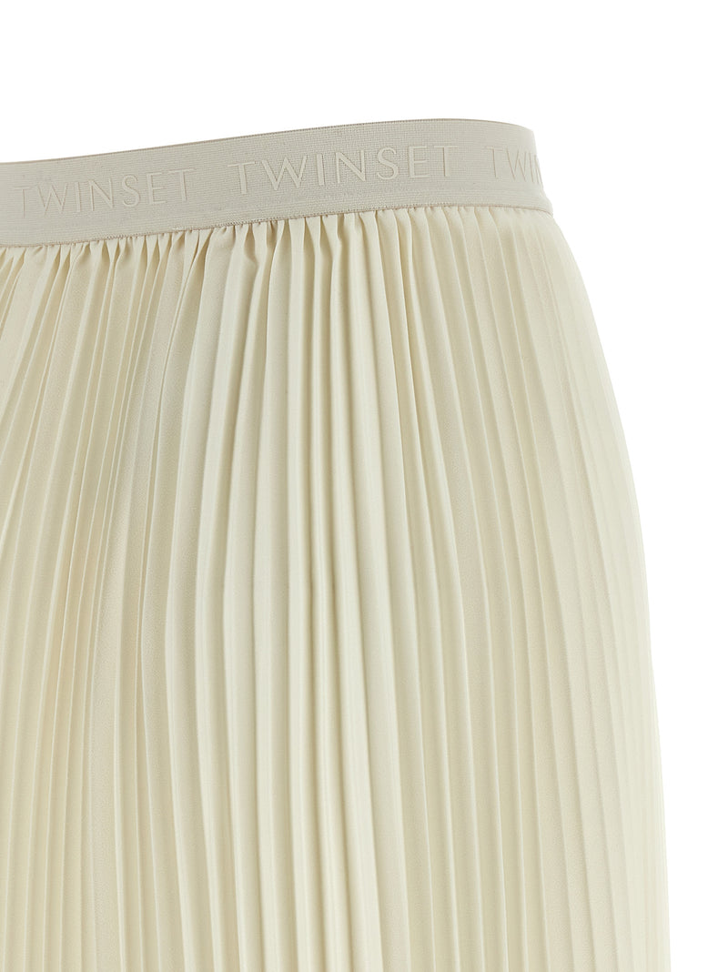Twinset White Polyester Mini Skirt