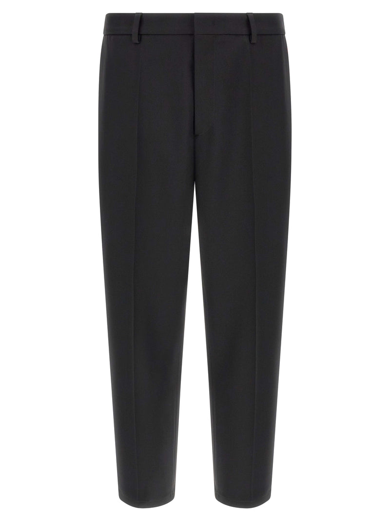 Pantalon de costume noir en polyester Jil Sander