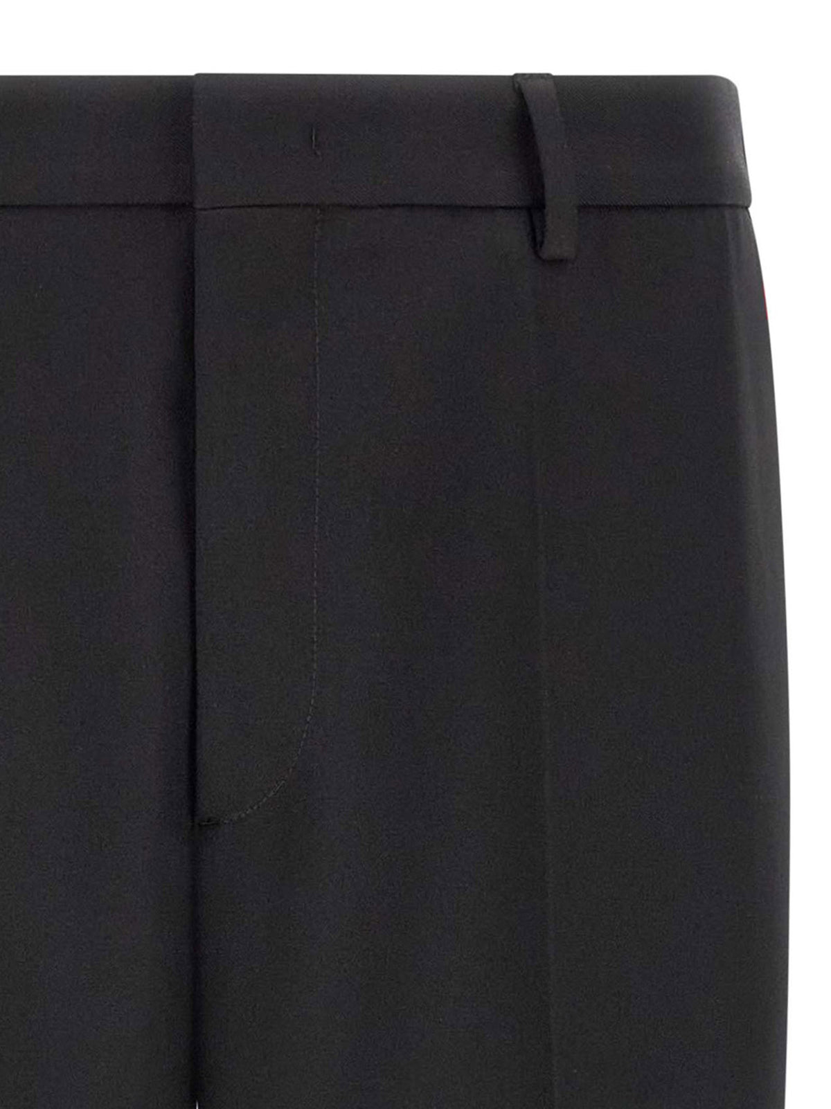 Pantalon de costume noir en polyester Jil Sander