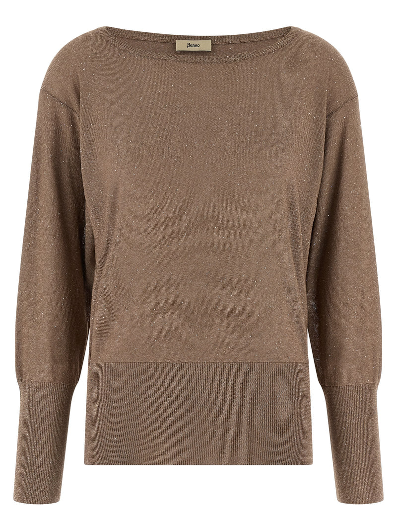 Herno Brown Viscose Cardigan