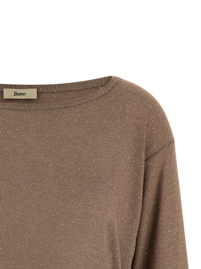 Herno Brown Viscose Cardigan