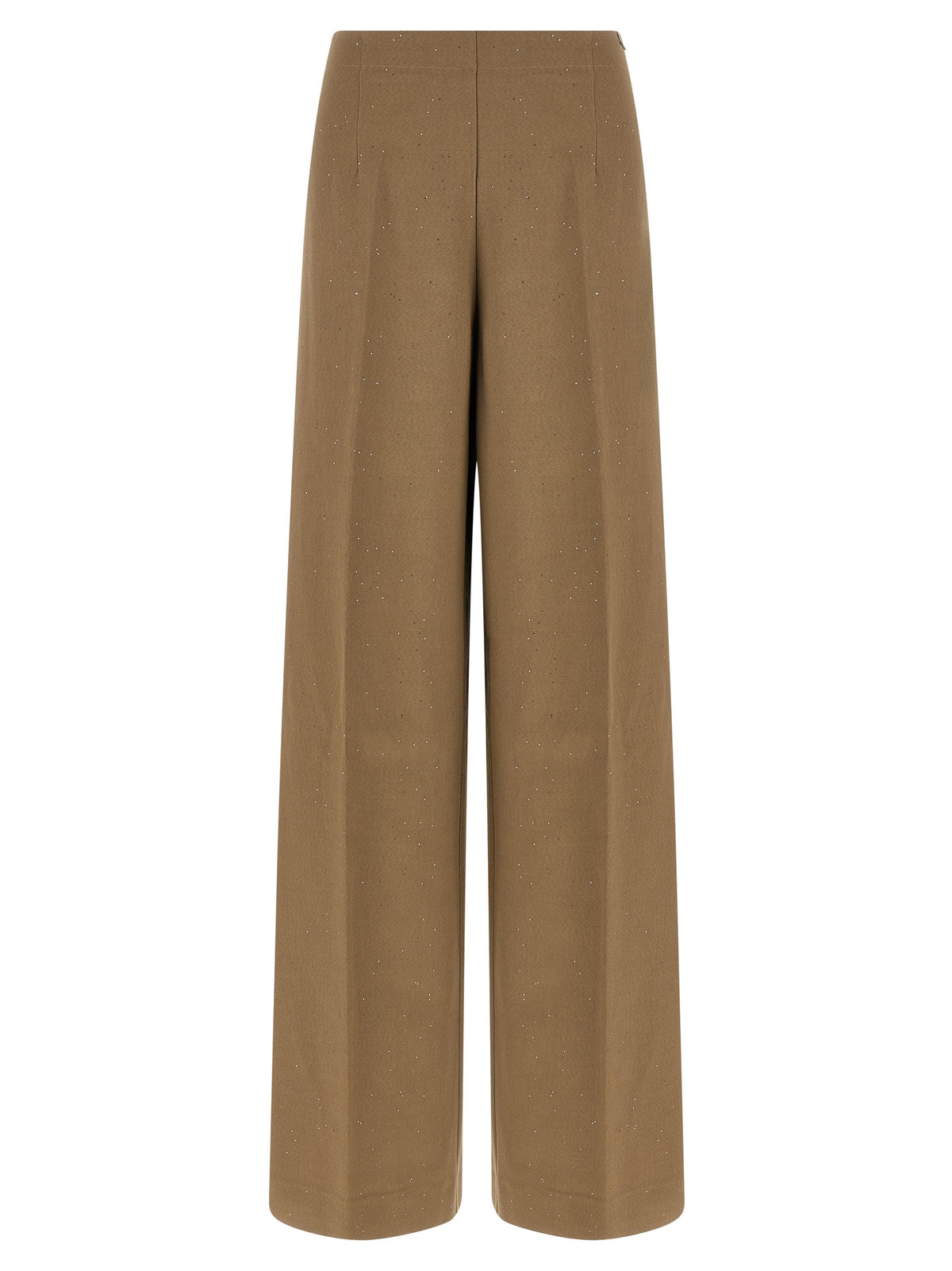 Pantalon décontracté en viscose marron Herno
