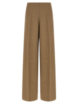 Pantalon décontracté en viscose marron Herno