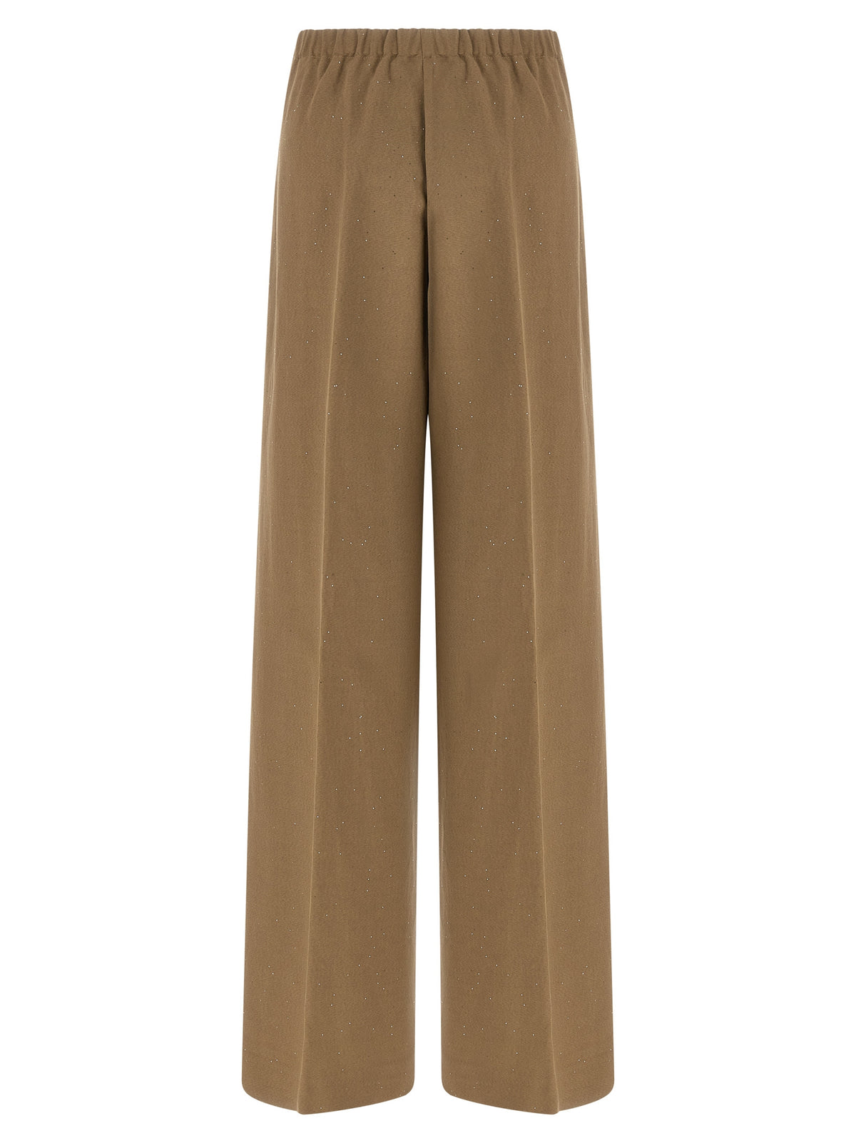 Pantalon décontracté en viscose marron Herno