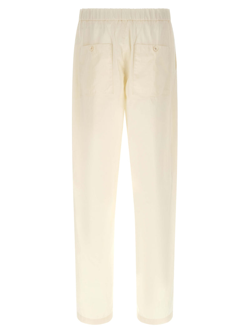 Pantalon cargo beige en coton Jil Sander