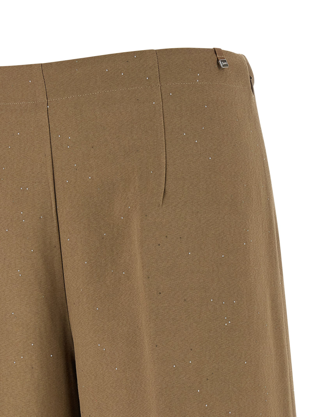 Pantalon décontracté en viscose marron Herno