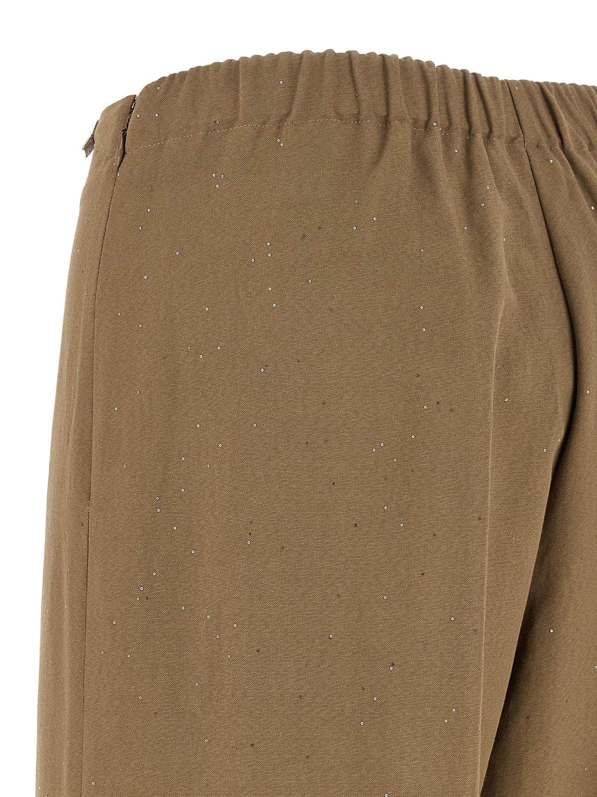 Pantalon décontracté en viscose marron Herno
