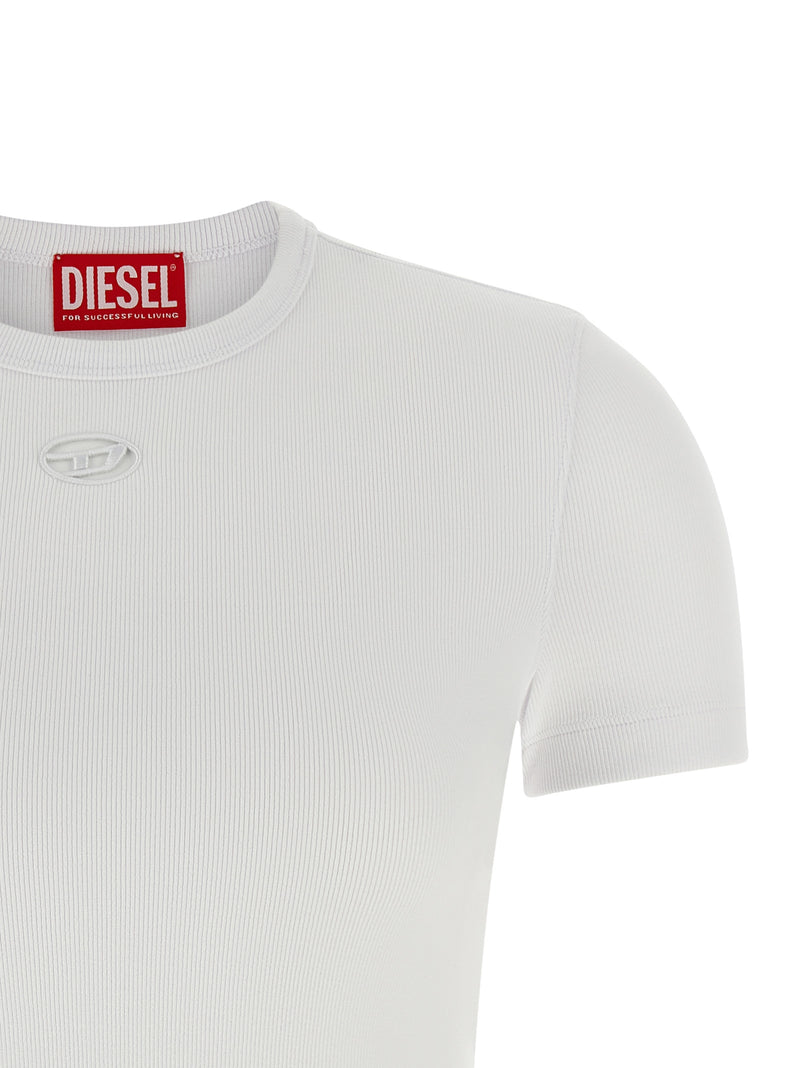 T-shirt blanc en coton Diesel