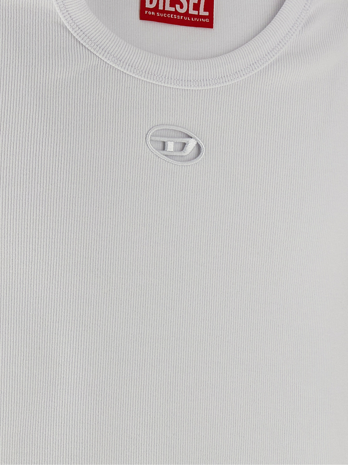 T-shirt blanc en coton Diesel