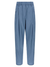 Pantalon décontracté Brunello Cucinelli en coton bleu