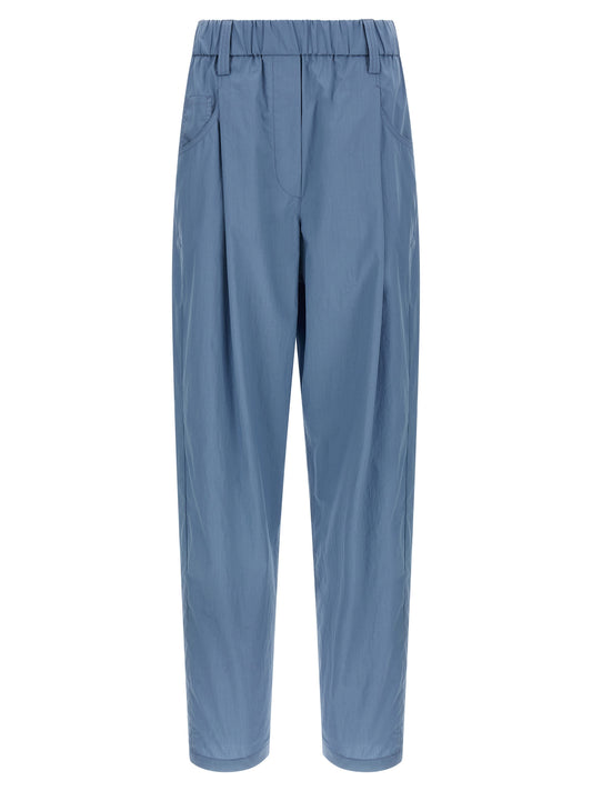Pantalon décontracté Brunello Cucinelli en coton bleu