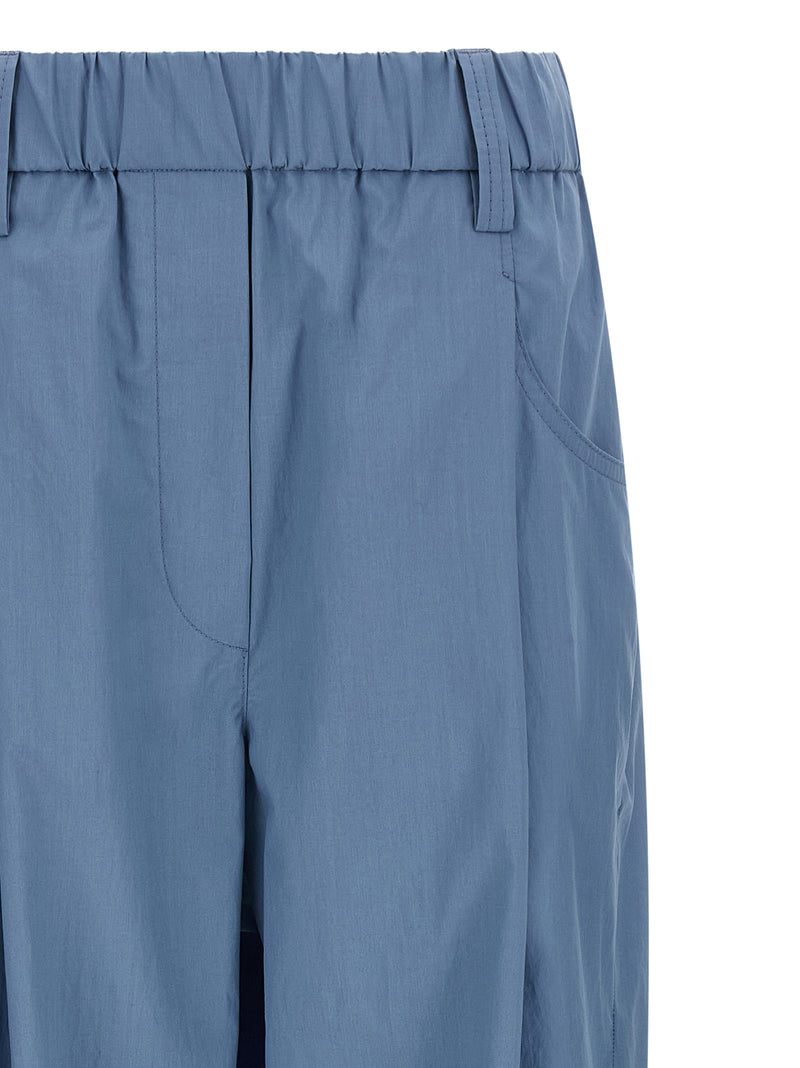 Pantalon décontracté Brunello Cucinelli en coton bleu