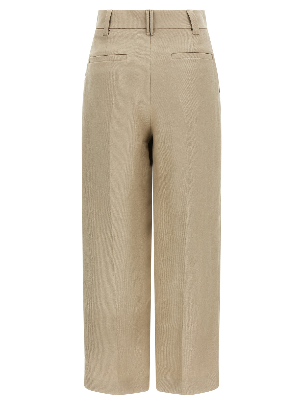 Brunello Cucinelli Pantalon décontracté en lin beige
