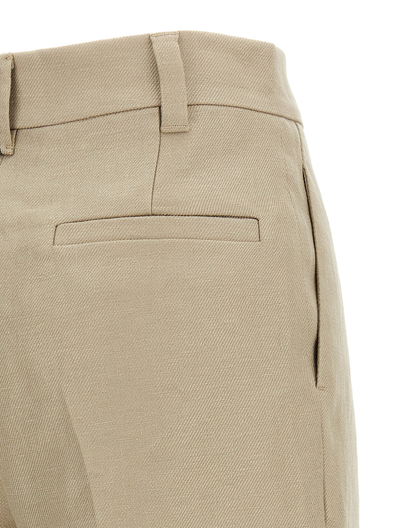 Brunello Cucinelli Pantalon décontracté en lin beige