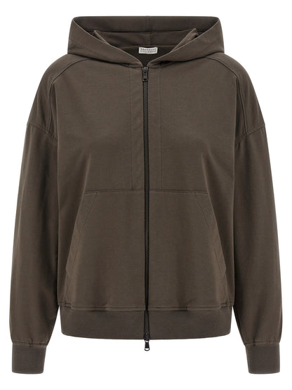 Brunello Cucinelli Brown Cotton Hoodie