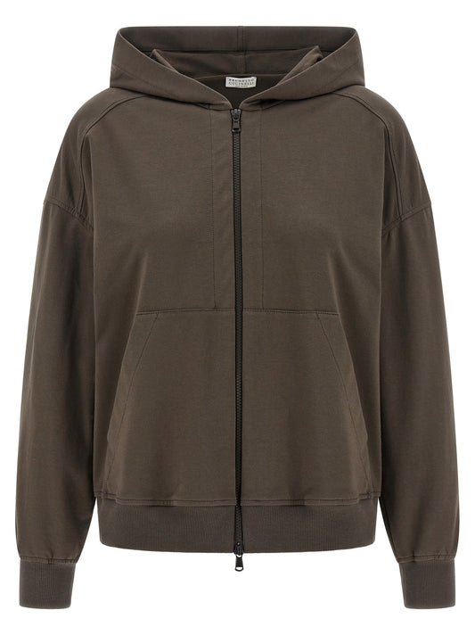 Brunello Cucinelli Brown Cotton Hoodie