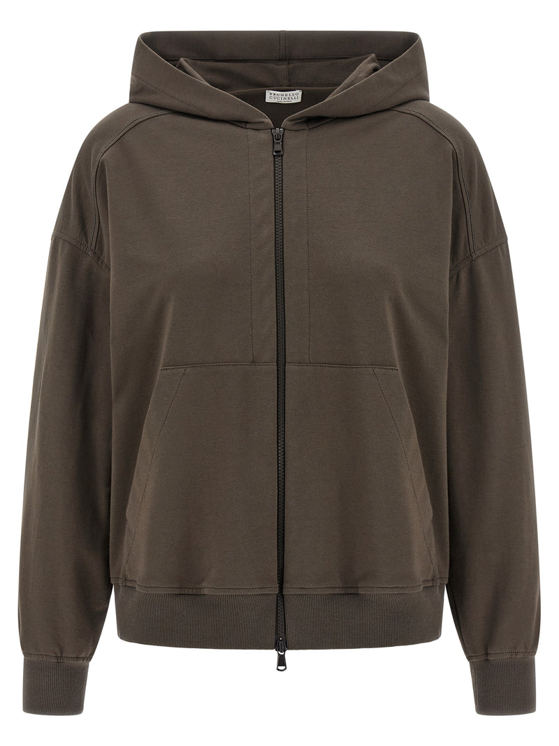 Brunello Cucinelli Brown Cotton Hoodie