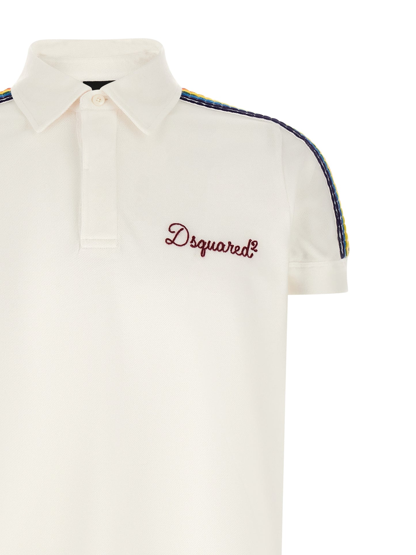 Dsquared² White Cotton Polo Shirt