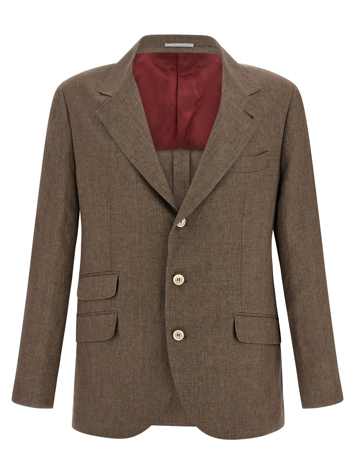 Blazer Brunello Cucinelli en lin marron